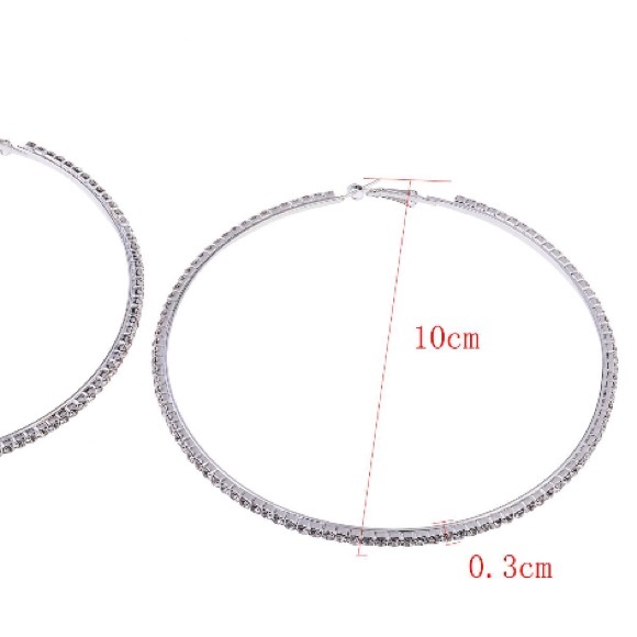 Crystal hoop earrings - Picture 6 of 6