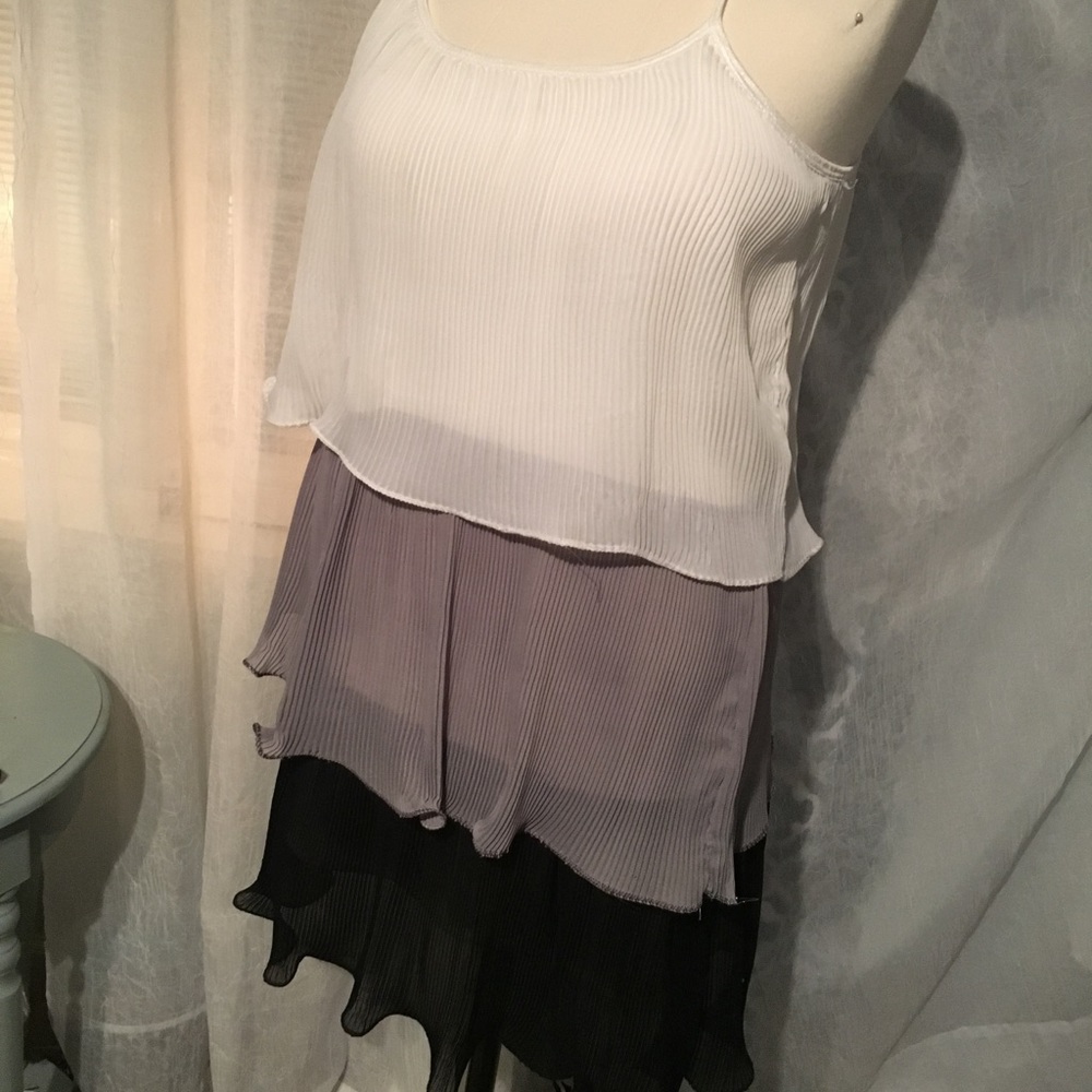 Moon River Color Block Spaghetti Strap Dress