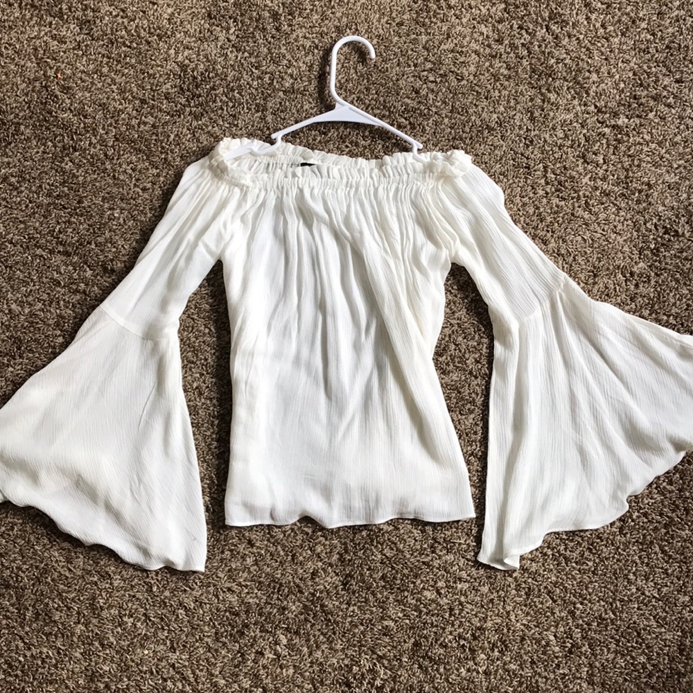 Off the shoulder, bell sleeve, bohemian top