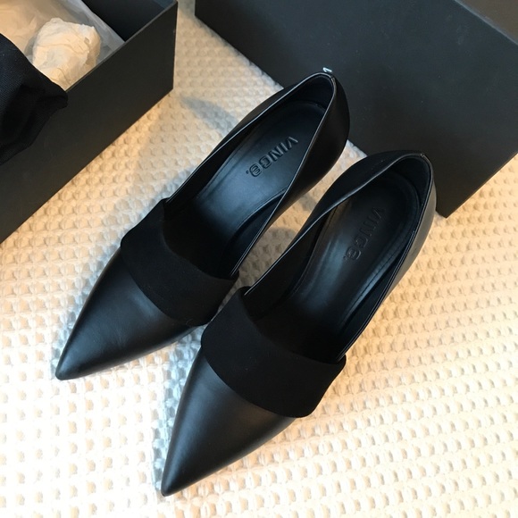 Vince Shoes - Vince Carmel black heels Barney New York