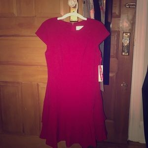 Eliza J Cap Sleeve Drop Waist Dress