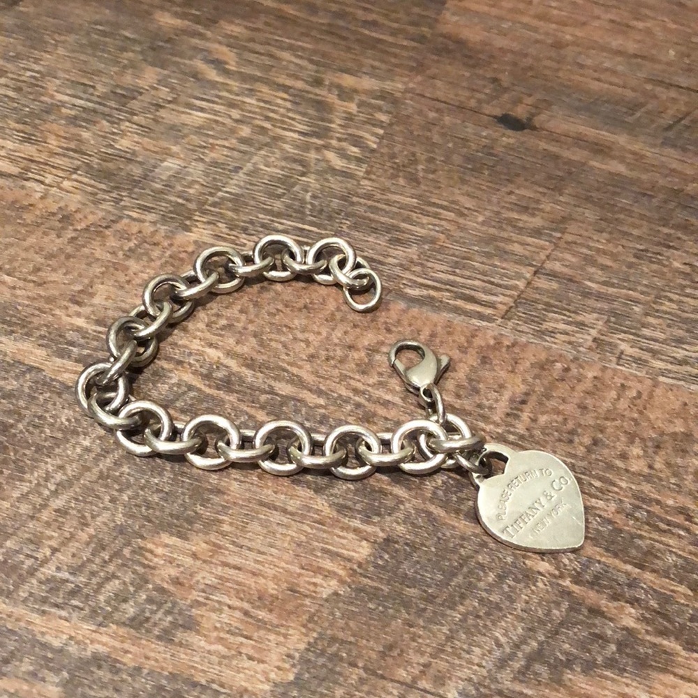 Authentic Return to Tiffany Heart Charm Bracelet