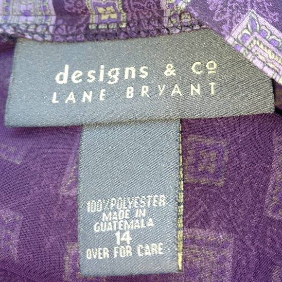 Lane Bryant Plum PurpleRoyal Paisley Wrap Skirt - Picture 3 of 5