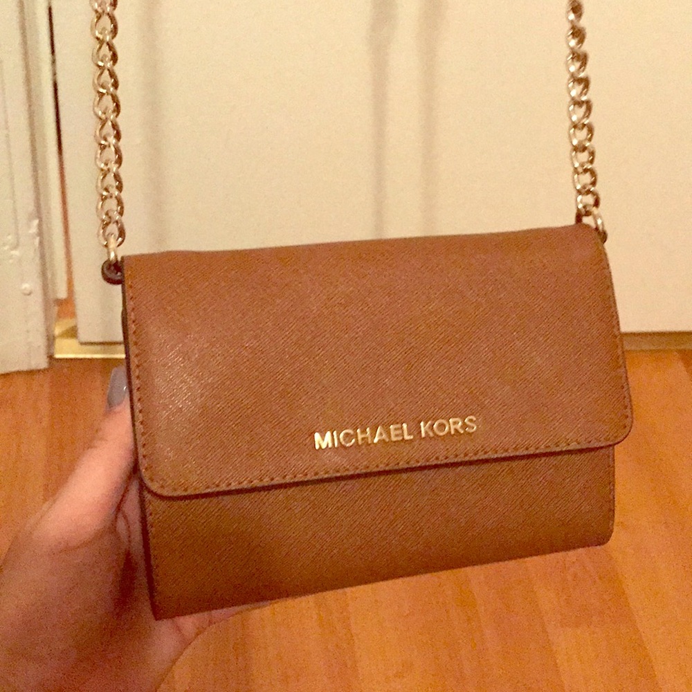 NEW Michael KORS Brown & gold crossbody
