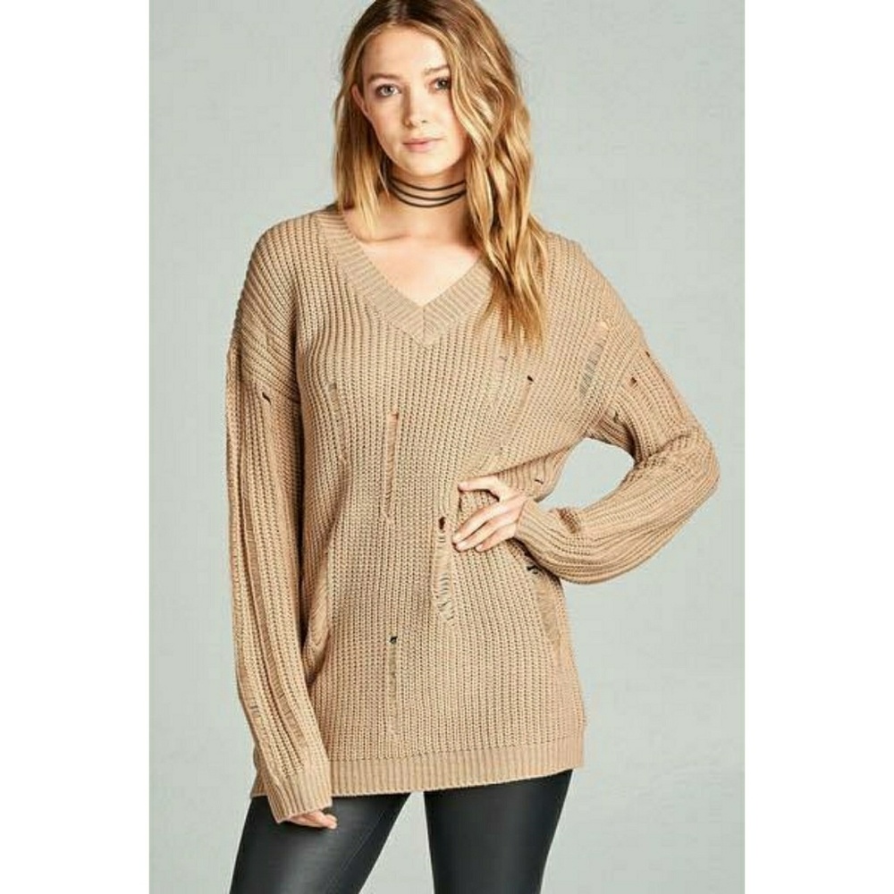 V neck sweater