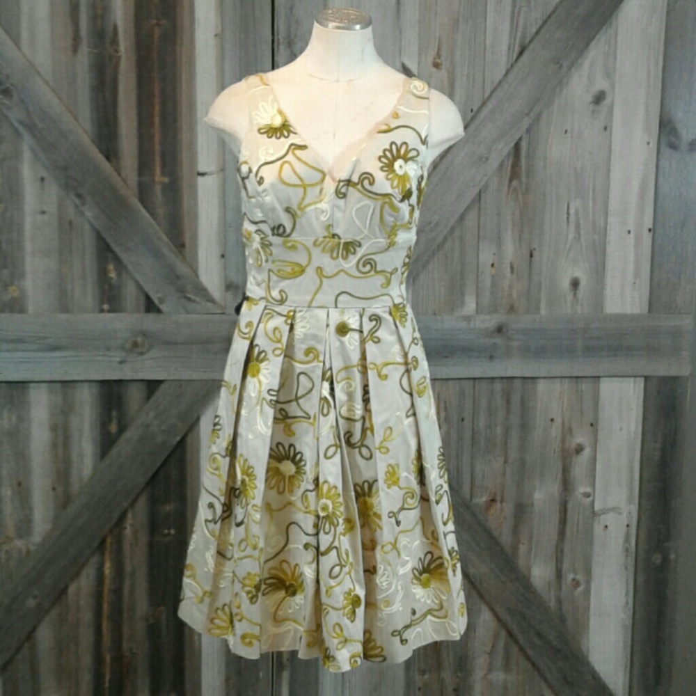 Chetta B embroidered fit and flare dress 2