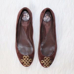 Diane Von Furstenberg Brown Suede Ballet Flats 6.5