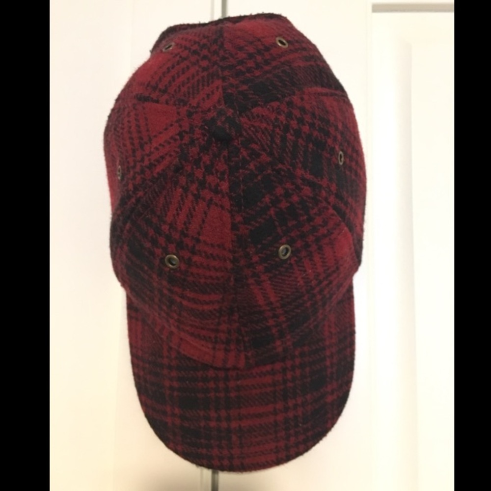 Plaid wool hat