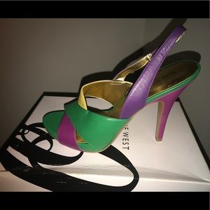 Pink, Green, Purple, and Yellow Stilettos