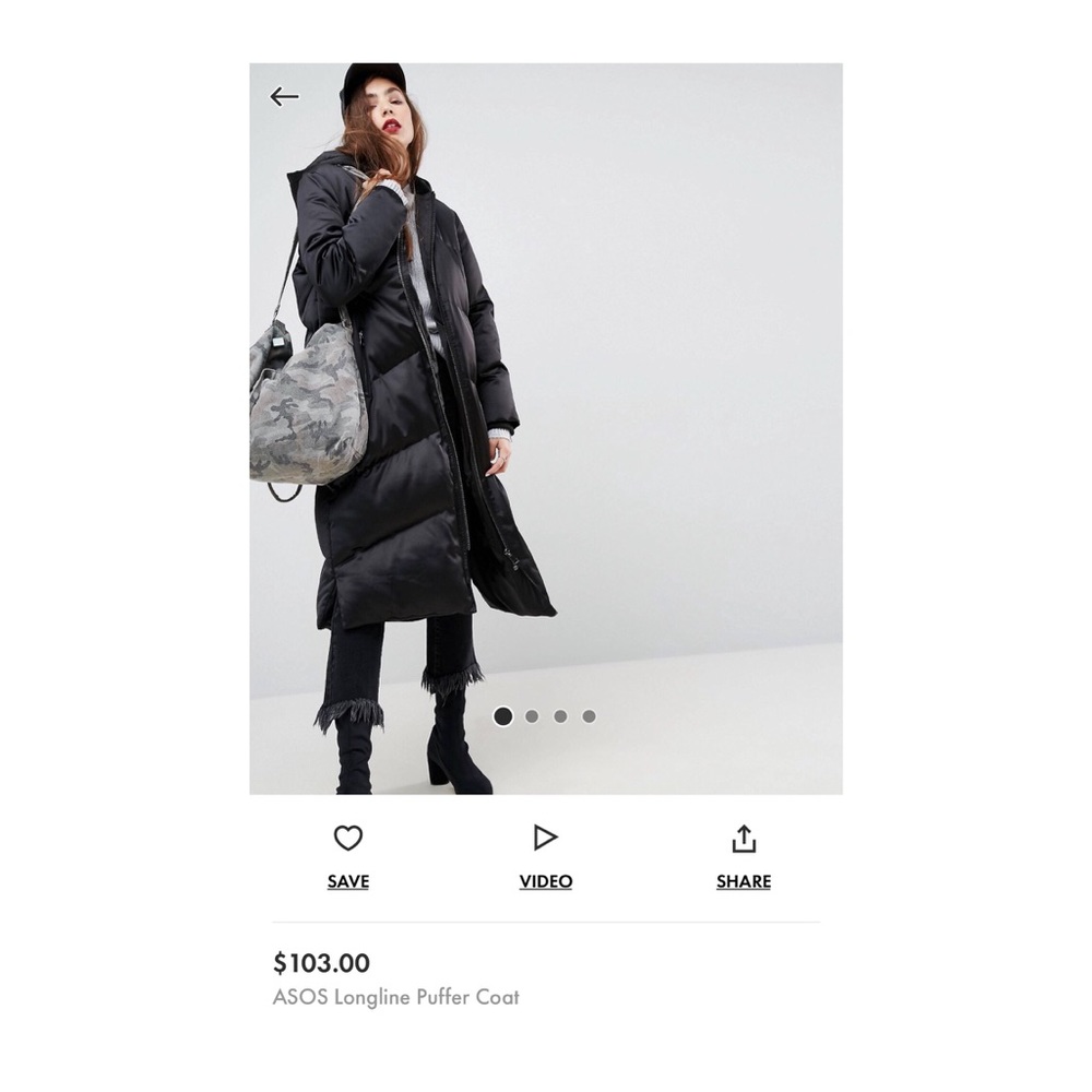 ASOS Longline Puffer Coat