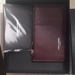 Saint Laurent 5 fragments Zip Cardholder