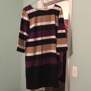 Stripped 3/4 Length sleeve Dress