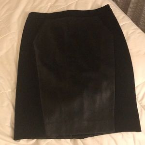 Mix media black leather pencil skirt...New!!!!