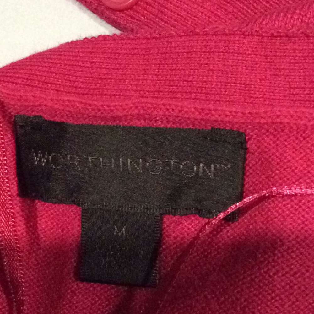 Magenta cotton blend cardigan
