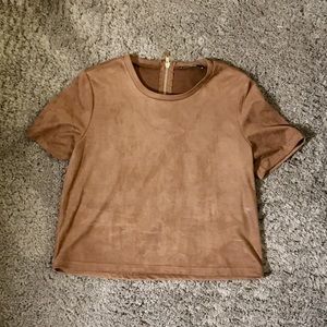 Zara Trafaluc Faux Suede Top