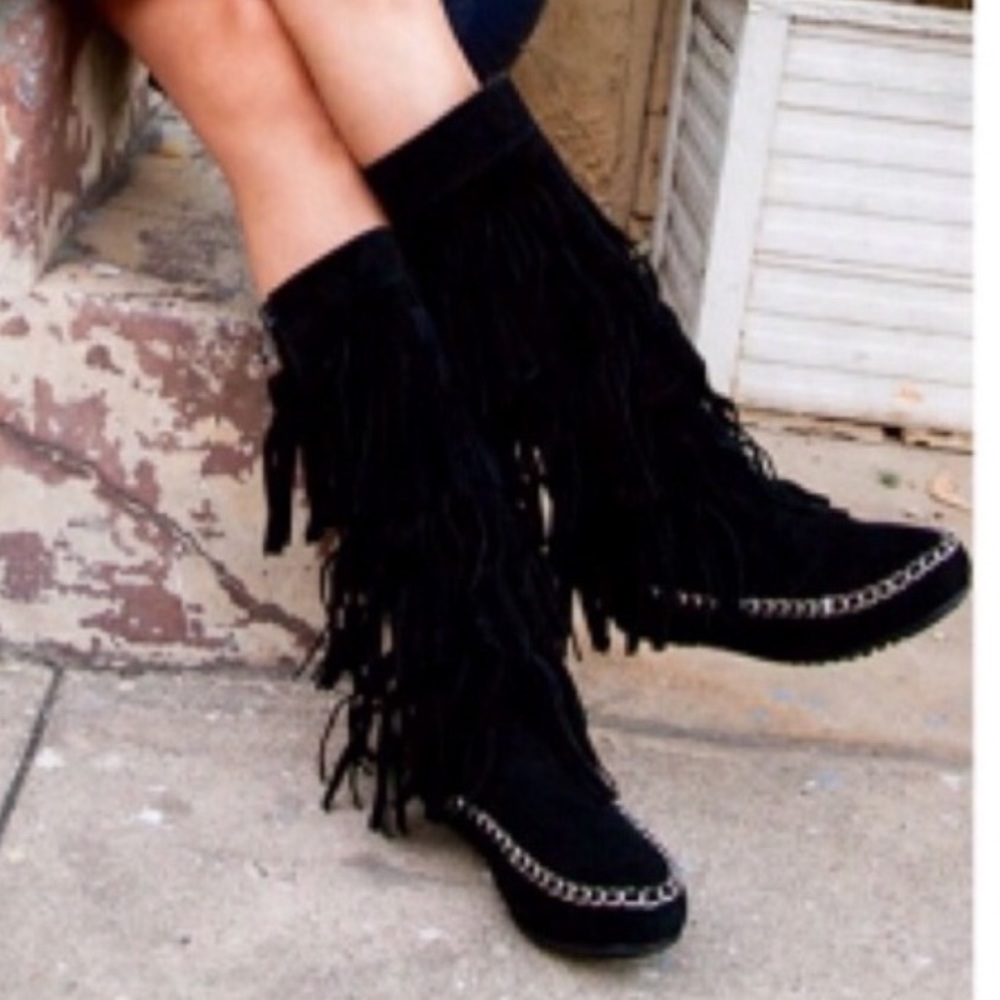 BOHO LOCO Black Moccasin