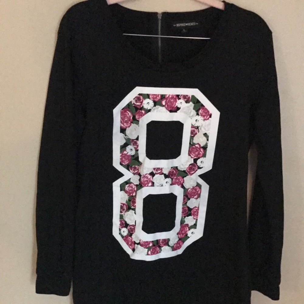Inspired Hearts Floral Sweatshirt Tunic
