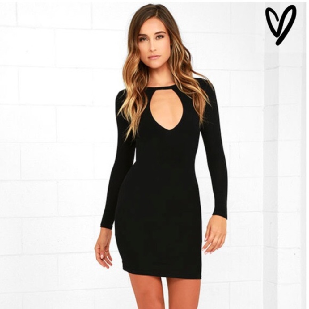 Black Cut Out Bodycon Dress