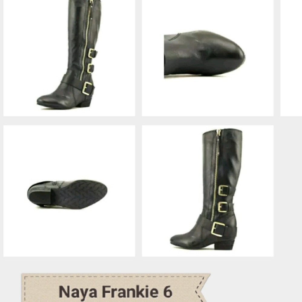 Naya Frankie rockstar leather boots size 6