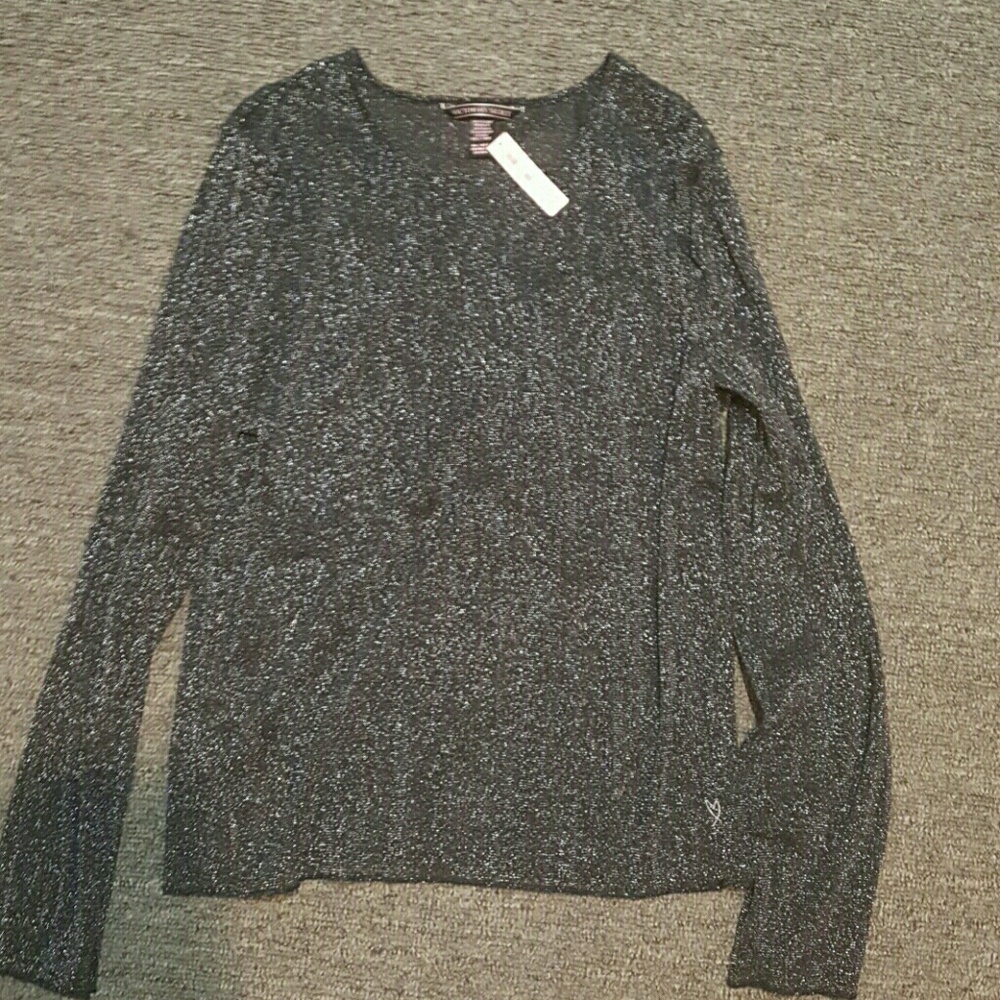 Victoria Secret Glidder Black Blouse