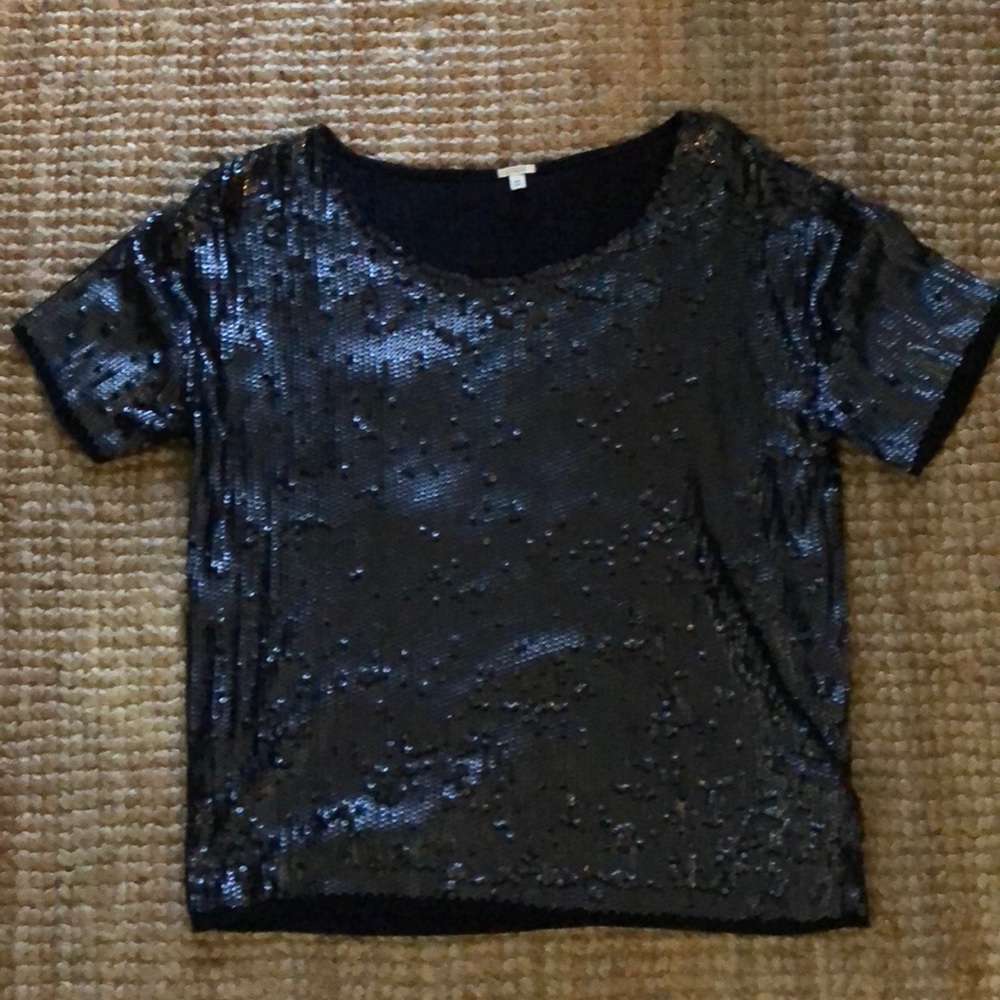 J crew Holiday sequin T-shirt top