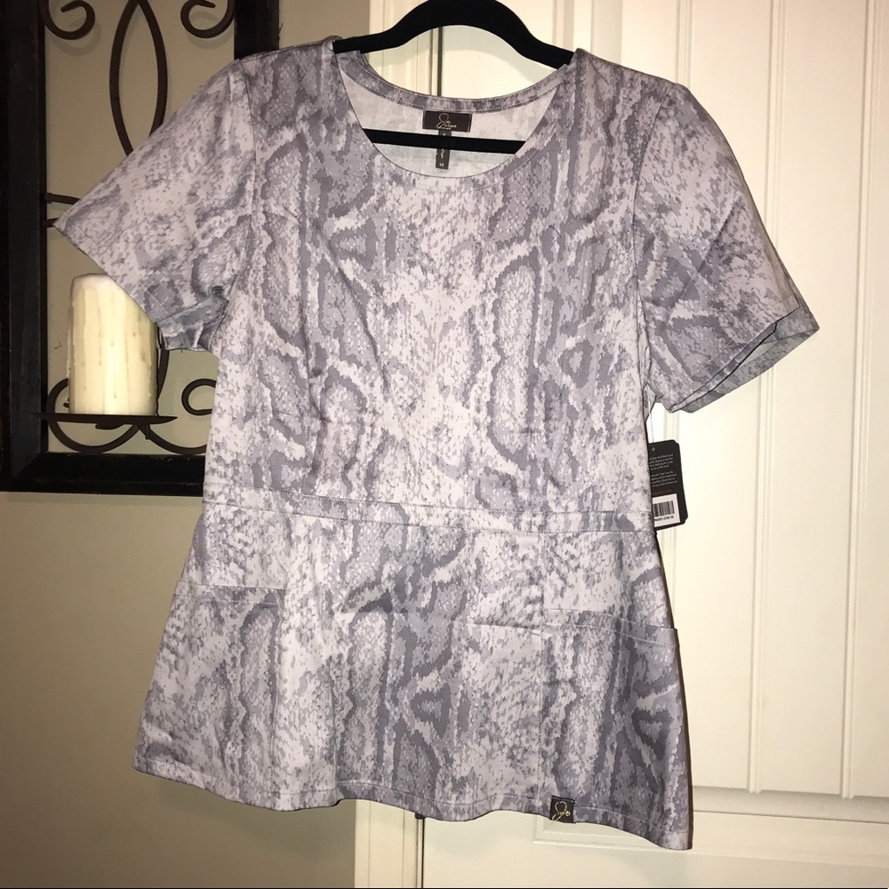 Jaanuu Snake Skin peplum top