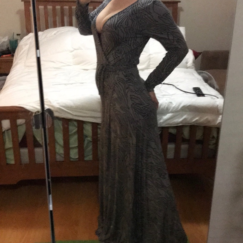 Elegant fitting LONG  Wrap Dress