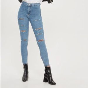NWOT Topshop Joni Ripped Jeans