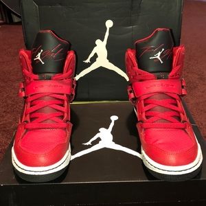 bright red jordans