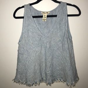 Tank Top with frayed bottom
