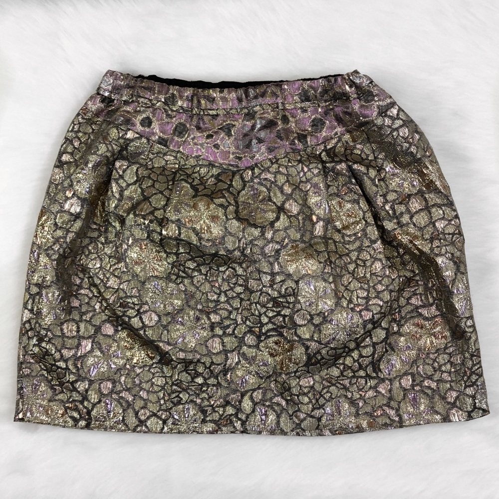 Kimchi Blue UO Gold and Pink Metallic Skirt