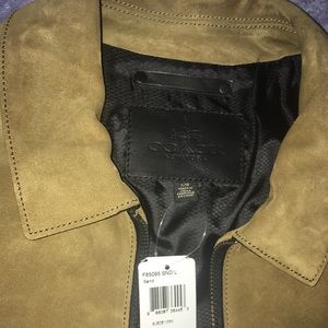Coach Sand Suede Aviation Jacket