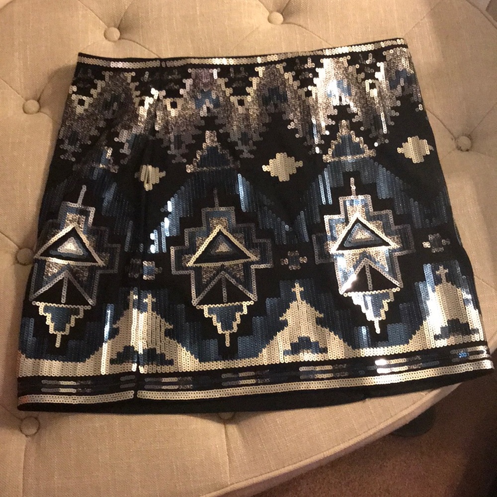 Sequined mini skirt