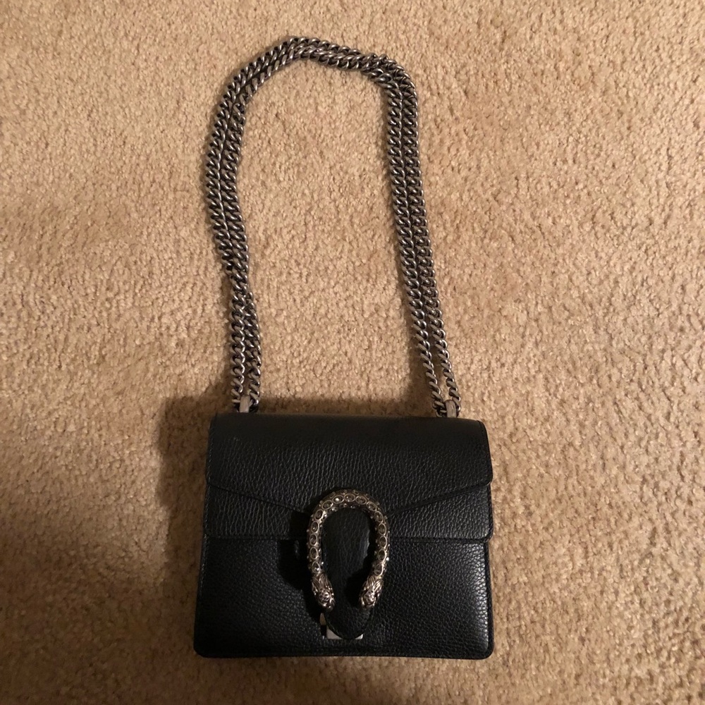 Gucci Leather Mini Chain Bag