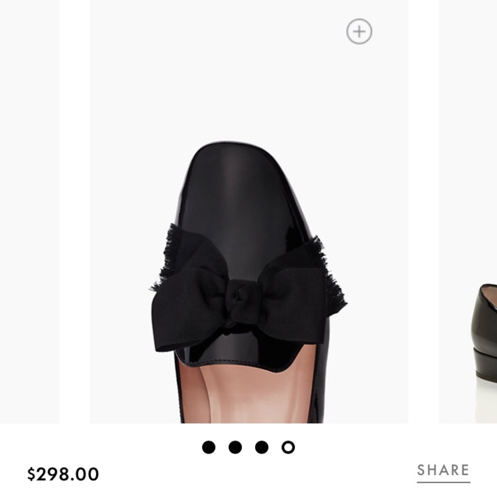 Kate Spade Black Gino Flats Patent leather loafer