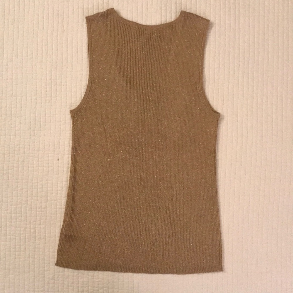Metallic Gold Basic Tank - Picture 2 of 5