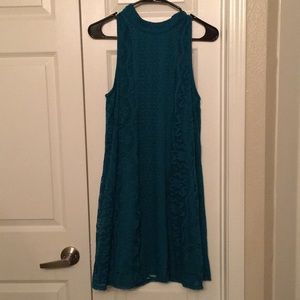 High neck lace dress