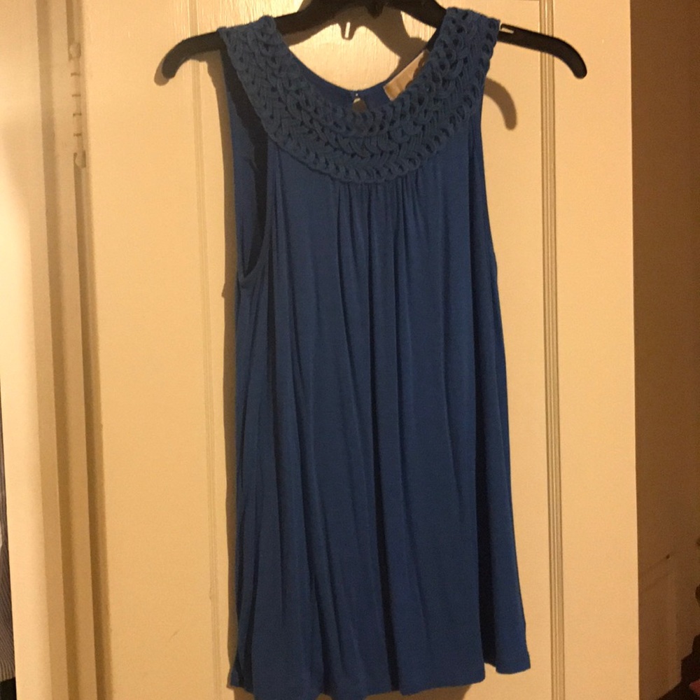 Michael kors royal blue sleeveless shirt