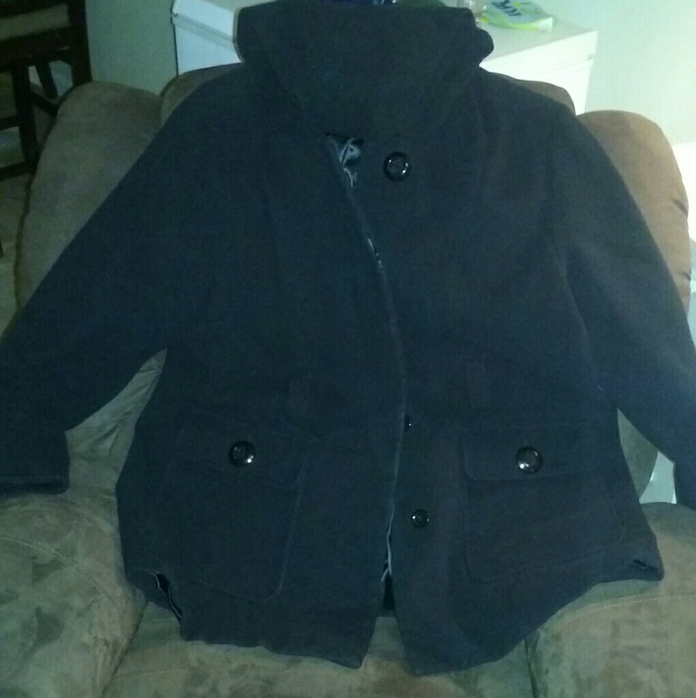 Black wool coat