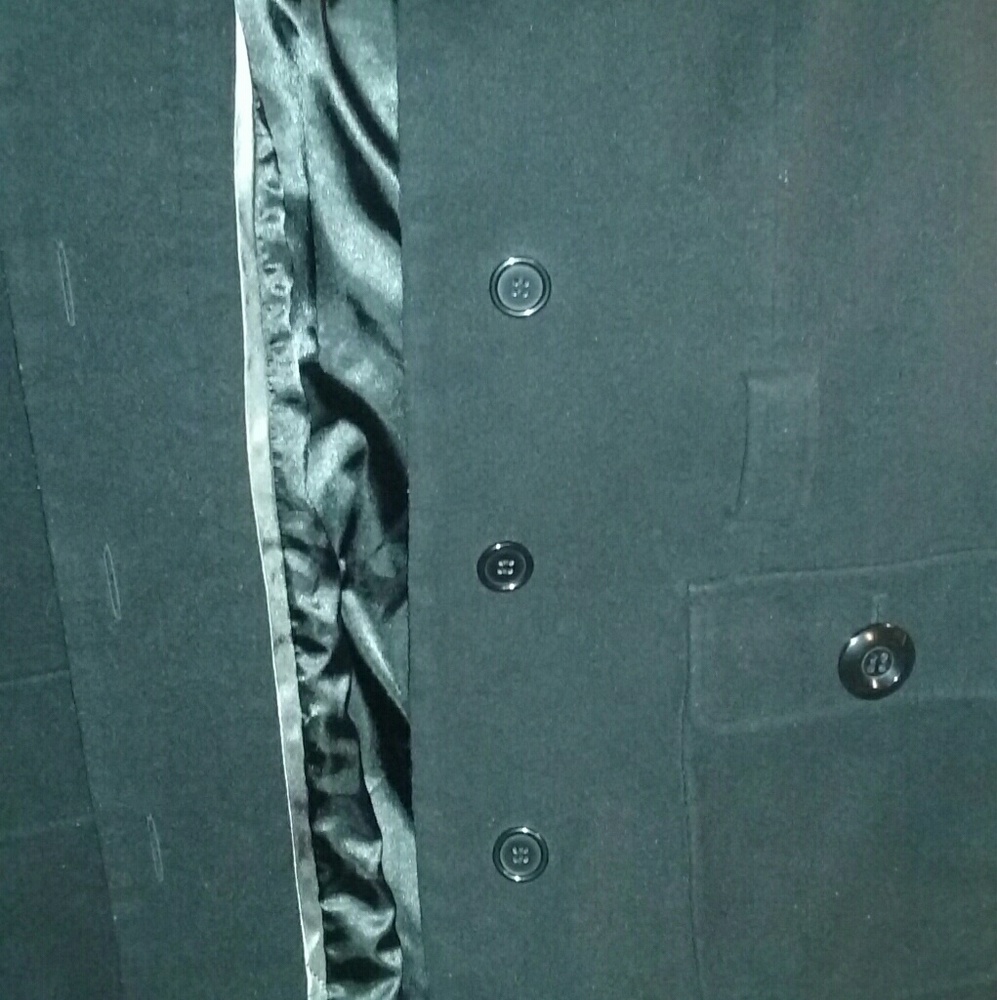 Black wool coat - Picture 2 of 4