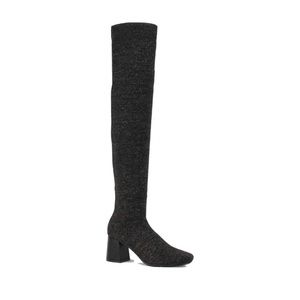 Over-The-Knee Metallic Sock Boot