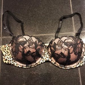 Victoria’s Secret lace leopard push up bra