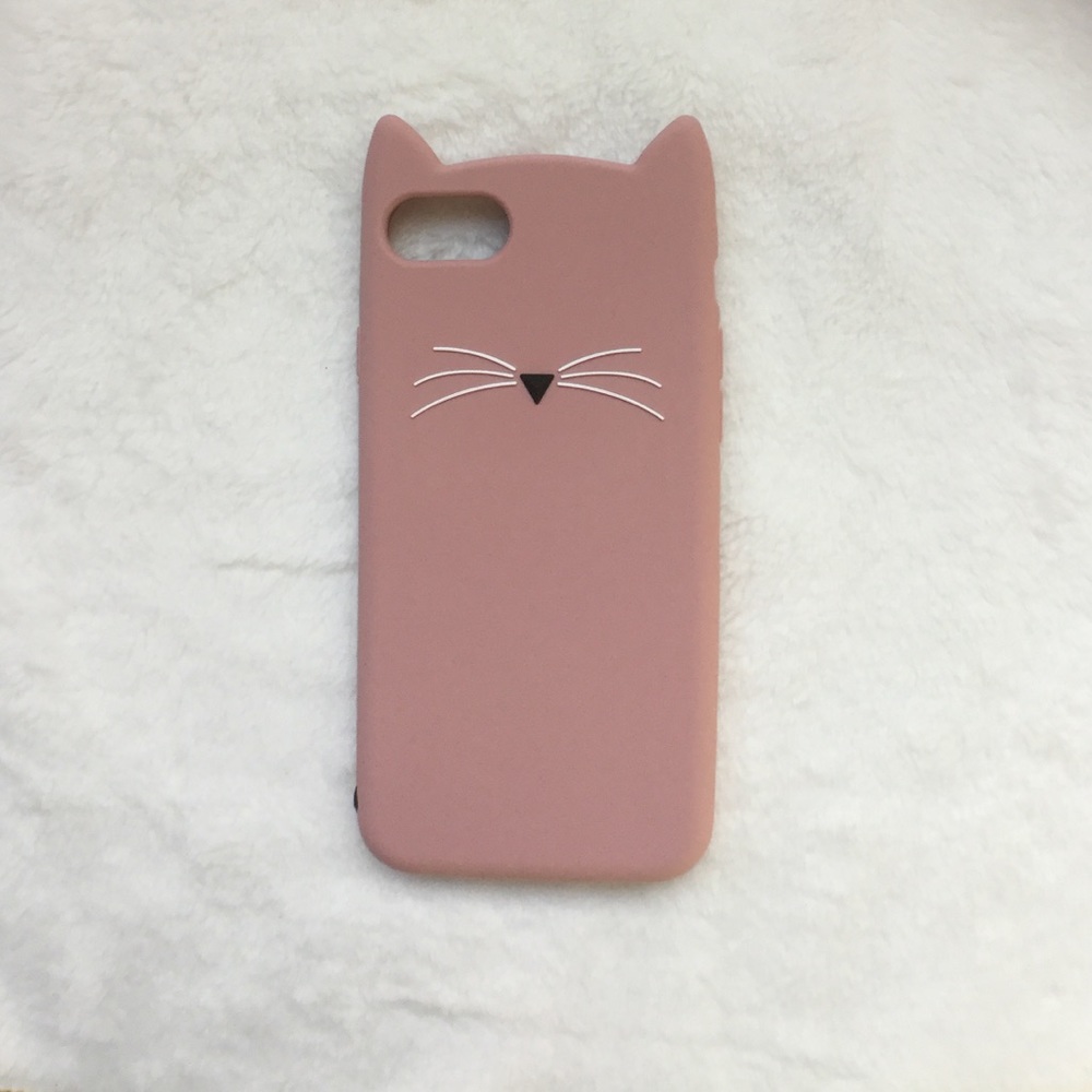 Kate Spade Pink Cat Silicone Case iPhone 7 Plus