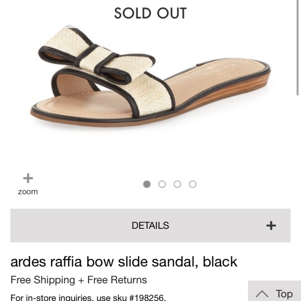 Kate Spade Ardes raffia slide on sandal
