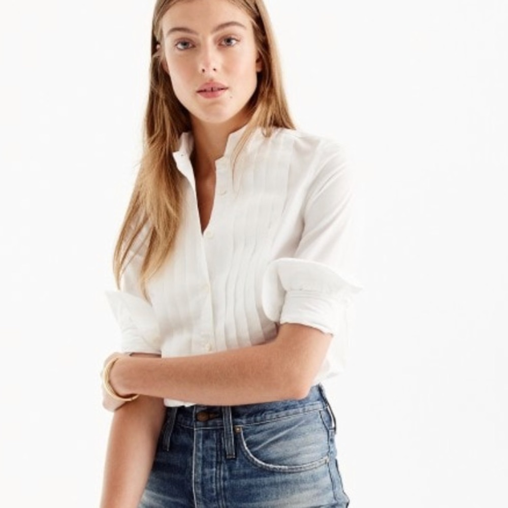 J. Crew- Thomas Mason tuxedo shirt