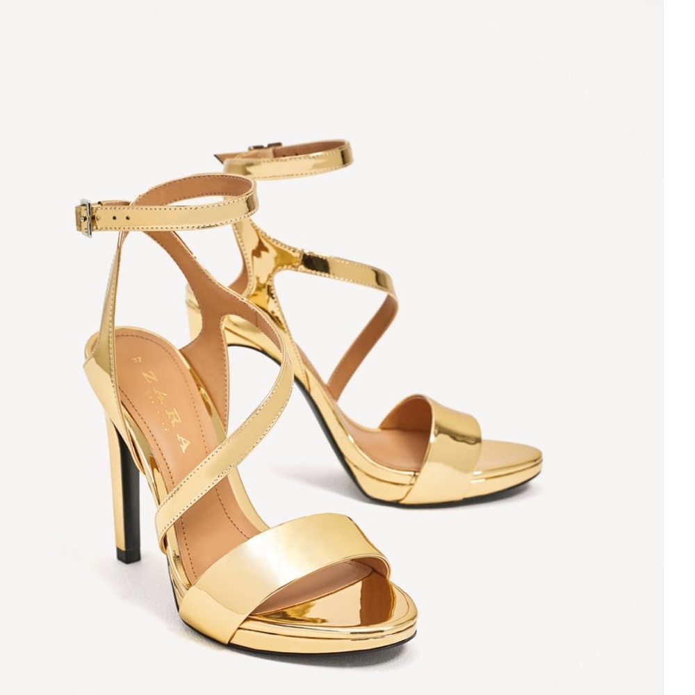 Metallic High Heel Sandal