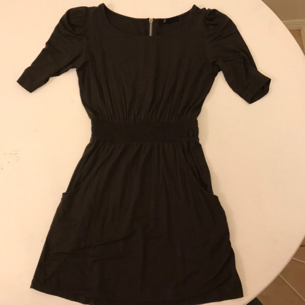 Dark green maxi fit/ style short dress w/pockets