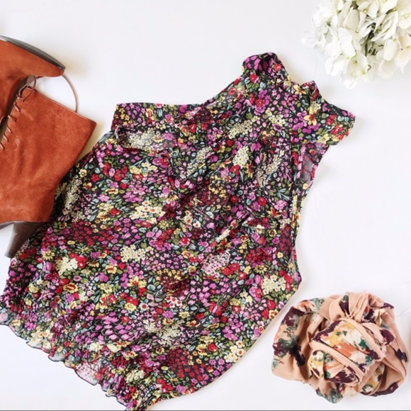 Forever 21 Sheer Floral Top - Picture 1 of 3
