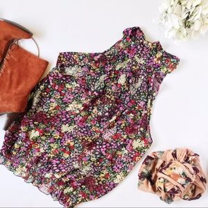 Forever 21 Sheer Floral Top