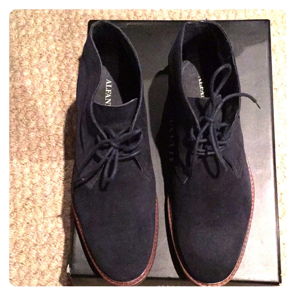 Alfani Navy Blue Suede chukka boots